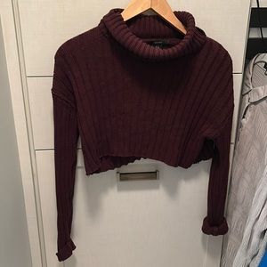 Crop turtle neck sweater